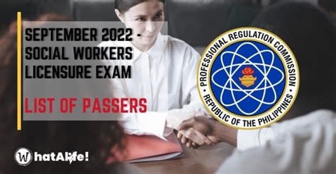 September 2022 Licensure Examination for Social Workers Results.